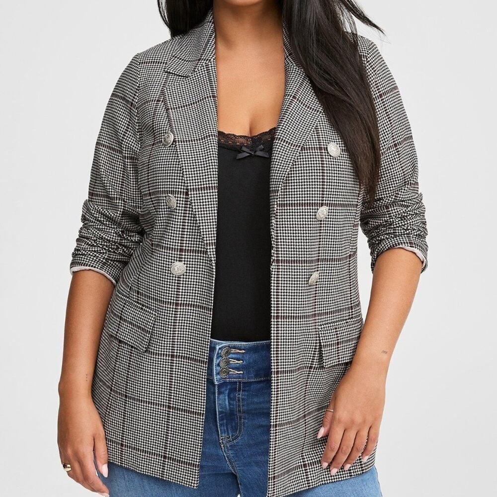 TORRID Women's Ponte Double Breasted Relaxed Blazer - Size 12 - NWT